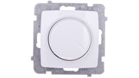 Karo Ściemniacz Przyciskowo-Obrotowy /Żarowy I Halogenowy/ Biały Łp-8S/M/00