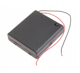 4x AA Battery Holder with Cover and Switch