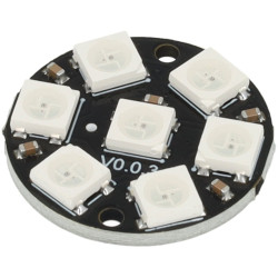 Pierścień 7 diod adresowalnych LED RGB WS2812 5V