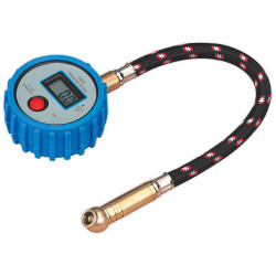 Sealey TST/PG981 Tyre Pressure Gauge Digital with Leader Hose and Quick Release