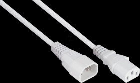 SK1430-W010 Safety plug type E+F (90° angled), to socket C13, 1m