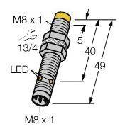 Turck Czujnik indukcyjny nie podtynkowy NPN, zamknięty NI6U-EG08-AN6X-V1131