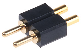 Złącze sprężynowe 2-pinowe 811 raster: 2.54 mm Prosty 1-rzędowe Preci-Dip Otwór przelotowy 150 V W osłonie