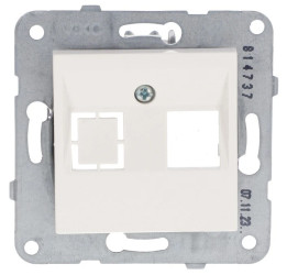 Karre Płytka Czołowa Z Ramką Szkieletową Do Gniazd Teleinformatycznych Mocowanie Typu Keystone Jack Wycięcie Kwadratowe, Kolor B