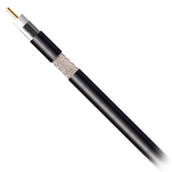 Przewód konc. 75Ω RG6 T100CU PE TELEVES czarny