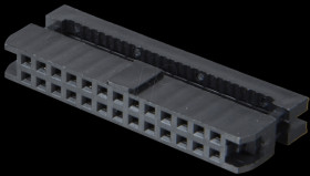 2x 13-pole pin header, straight, RM 2.00