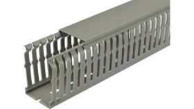 Kanał Grzebieniowy 40X60mm Szary Korytko Kablowe Z Pokrywą Euro-Box