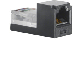 Mini Jack 8-biegunowy RJ45 kat.3 czarny 1980 HAGER