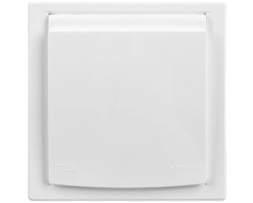 Gniazdo pojedyncze Asfora SCHUKO IP44 białe z ramką EPH3100321