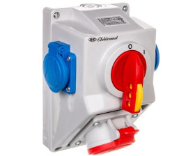 Zestaw instalacyjny rozłącznikiem O-I 1x16A 5P 400V, 2x16A 2P+Z C16-18.2N IP54 971661