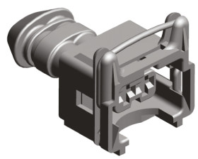 Złącze samochodowe 2-pinowe TE Connectivity -rzędowe Żeński Junior Timer Montaż na kablu Obudowa złącza samochodowego