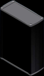 Aluminum Profile enclosure, (L x W x H) 145 x 106 x 46 mm, black (RAL 9004), IP54, TEKAL 32.29