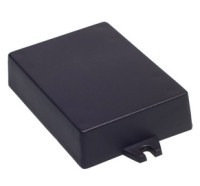Z-53U Obudowa z tworzywa Z53U wymiary: 90x65x22mm - pełna - uszy na krótszej krawędzi - czarna - ABS