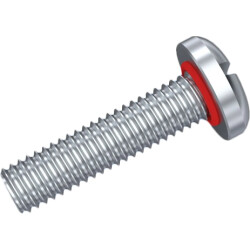 Flat head screw, slotted, M4, Ø 8 mm, 6 mm, steel, ISO 1580, 001.59.429