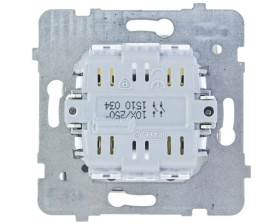 KARO Przycisk podwójny zwierny srebrny perłowy ŁP-17S/m/43