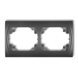 LOGO Ramka pozioma podwójna grafitowy 11LRH-2