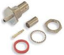 BNC panel socket 50 Ω, RG-174A, RG-188A, RG-316, URM-95, crimp connection, straight, 1-1337548-0