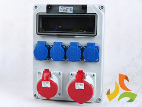 Rozdzielnica budowlana HEL 1x32A/5p/400V 1x16A/5p/400V 4x16A/3p/250V 10 modułów IP44 9012003 AEP