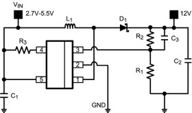 520kHz/1.6MHz space efficient boost and SEPIC DC-DC regulator
