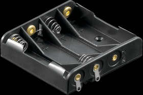 Holder for 4 Micro cells (AAA), solder tags