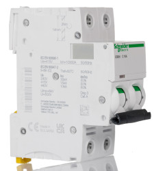 Wyłącznik nadprądowy MCB, Typ C, 2-biegunowy, 16A, 440V, 100 → 133V, na szynę DIN, Schneider Electric, iC60H