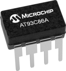 Czip EEPROM Otwór przezierny 16kbit 8-pinowy PDIP 1024 x 16 bitów, 2048 x 8 bitów