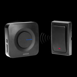 Dzwonek bezprzewodowy ONDO AC sieciowy przycisk bezbateryjny learning system 36 dźwięków 200m czarny OR-DB-MT-156 Orno