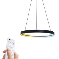 Lampa wisząca LED, 70W, 4900lm, 3CCT, IP20, czarna, z pilotem, ściemnialna, REGINA HOROZ