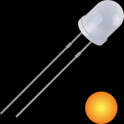 2111O171 LED, 5 mm wired, yellow, 700 mcd, 30°