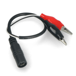 Gniazdo DC 2,1/5,5mm z krokodylkami - 27mm