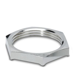 Nakrętka do dławnic kablowych gwint: M32 x 1.5mm Mosiądz platerowany niklem , kolor: srebrny Phoenix Contact