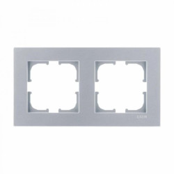 Ramka podwójna Srebrny KARELL K102/10E EXEN