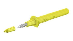 Próbnik, typ końcówki: Sprężynowy, rozmiar: 4mm, 32A, Żółty