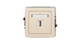 Deco Gniazdo Pojedyncze Usb-Aa Beżowy 1Dgusb-1