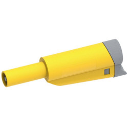 PJP 1076-J Stackable Shrouded 4mm Plug Yellow