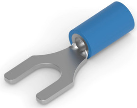 Insulated forked cable lug, 1.04-2.62 mm², AWG 16 to 14, M5, blue, 160171