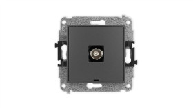 Icon Mechanizm Gniazda Pojedynczego Bnc, Bez Pola Opisowego Grafitowy Mat...