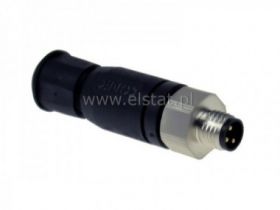 Złącze proste męskie M8, 3P skręcane