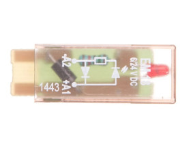 Moduł LED z diodą tłumiącą czerwony dla przekaźników serii PT i RT 24V DC LZS:PTML0024