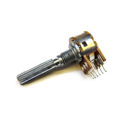 Potencjometr Stereo 2x220kΩ A Liniowy, Długa Oś