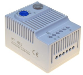 Termostat regulowany 0-60°C KTS021 montaż na szynę TH35 - NO normal open