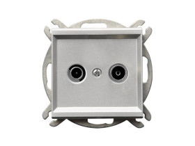 SONATA Gniazdo antenowe RTV końcowe ZAR-1 p/t srebro mat GPA-RK/m/38 OSPEL