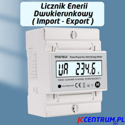 Dwukierunkowy 3-fazowy licznik energii TXM301 100A