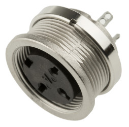 Gniazdo Din 3 -pinowe Żeński Montaż na panelu M16 300 V