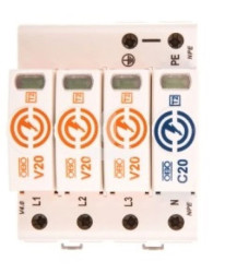 Ogranicznik przepięć Typ T2 3P+N 40kA 280V V20-3+NPE-280 (do sieci TN-S i TT) 5095253