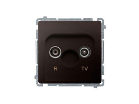 SIMON BASIC Gniazdo antenowe RTV przelotowe 10dB (moduł) 1x wejście: 5–862 MHz czekoladowy BMZAP10/1.01/47 KONTAKT SIMON