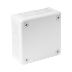 puszka n/t biała bez zacisków z dławnicami bezgwintowymi 12-wlotowa wym/zew 98x98x42 mm IP55 ViPlast 041-01