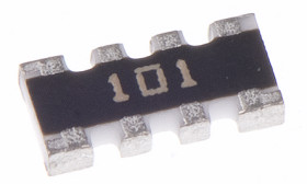 Drabinka rezystorowa ±5% 100Ω Izolacja, 4 x, 0.25W 1206 (3216M) Bourns