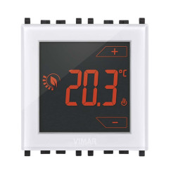 Cyfrowy termostat z czujnikiem powierzchniowym, dotykowy, bateryjny, biały,...