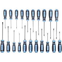 Brüder Mannesmann Q25021 Screwdriver Set Ergonomic Grips S2 Steel Blades
